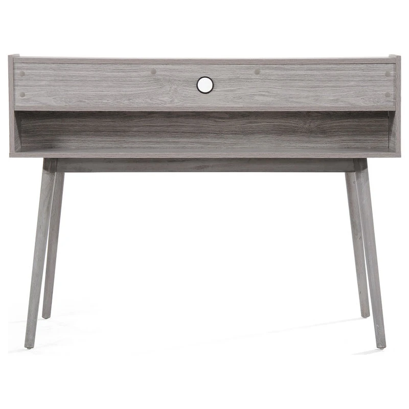 GDFStudio GDF Studio Belinda Mid Century Modern Finished Fiberboard Home Office Desk, Gray 7 GDFStudio GDF Studio Belinda Mid Century Modern Finished Fiberboard Home Office Desk, Gray - Image 5