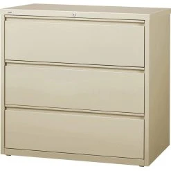 Lorell_biehler Lorell 3-Drawer Putty Lateral Files, 42"x18.6"x40.3"