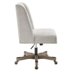 Linon Home Decor Products Linon Draper Upholstered Swivel Office Chair In Natural Linen -Boraam Industries Shop 5ff1cdbe0fd06566 7526 w800 h800 b1 p0