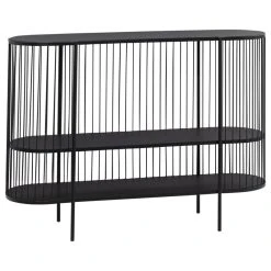 Brimfield & May Contemporary Black Metal Console Table 16422