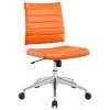 Decorn Modern Office Chair, Armless Design With Ribbed Faux Leather Seat & Back, Orange -Boraam Industries Shop 60a1442d014a9bfa 2333 w800 h800 b1 p0