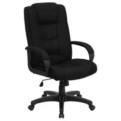 Flash Furniture Black Fabric Executive Swivel Office Chair GO-5301B-BK-GG