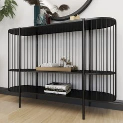 Brimfield & May Contemporary Black Metal Console Table 16422 18 Brimfield & May Contemporary Black Metal Console Table 16422 -Boraam Industries Shop 61c17ee4035c204e 6717 w800 h800 b0 p0