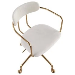 Lumisource Demi Office Chair, Gold Metal, Cream Velvet -Boraam Industries Shop 630198810fd10dde 7772 w800 h800 b1 p0