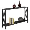 Convenience Concepts Tucson Black Console Table With Shelf R4-0182