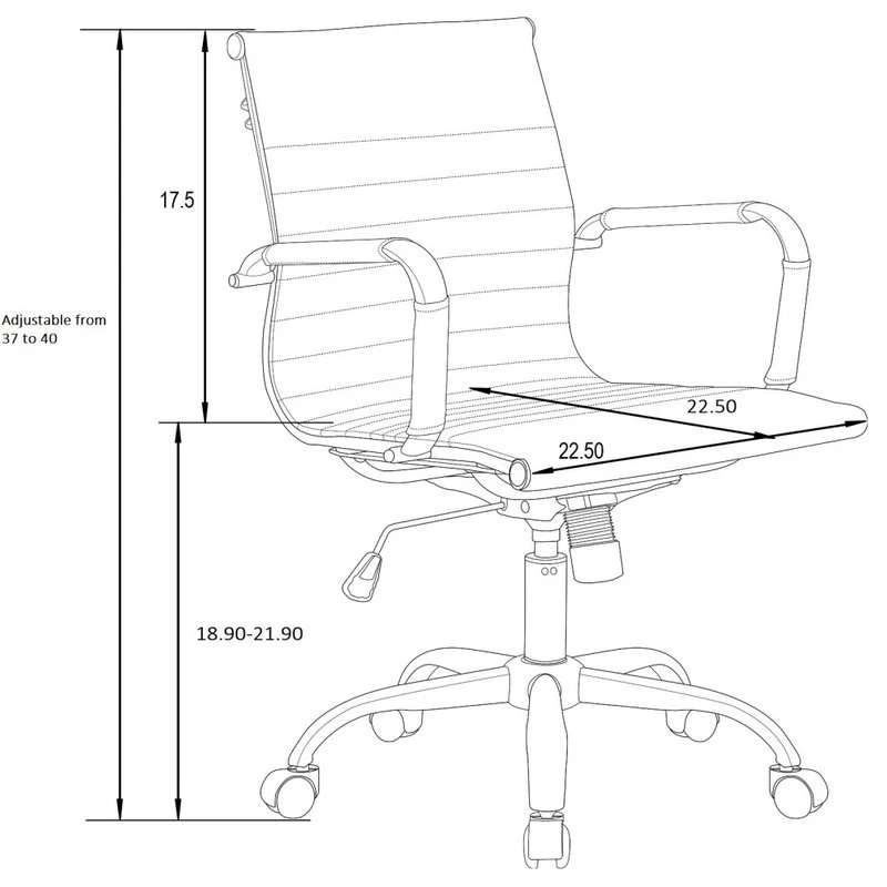 Leisuremod Harris Office Chair With Gold Frame 7 Leisuremod Harris Office Chair With Gold Frame - Image 5