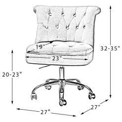 Karat Home Swivel Upholstered Task Chair With Tufted Back, Navy -Boraam Industries Shop 67b110cf00592385 1699 w800 h800 b1 p0