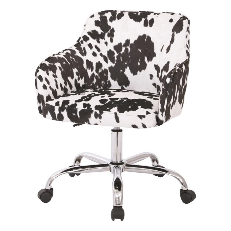 Office Star Products Bristol Task Chair With Udder Madness Black And White Domino Fabric 4 Office Star Products Bristol Task Chair With Udder Madness Black And White Domino Fabric - Image 2