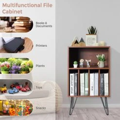 Gymax File Cabinet W/Split Storage Standing Display Bookshelf Bedroom -Boraam Industries Shop 691174c5019a2afd 3342 w800 h800 b0 p0