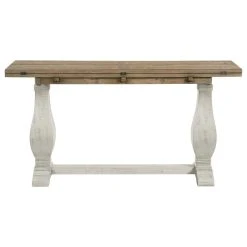 Martin Svensson Home Napa Solid Wood Flip Top Sofa Table White Stain And Natural