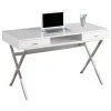Monarch Computer Desk Home Office Laptop 48"L Work Metal Glossy White -Boraam Industries Shop 6aa149670e7c3331 4778 w800 h800 b1 p0