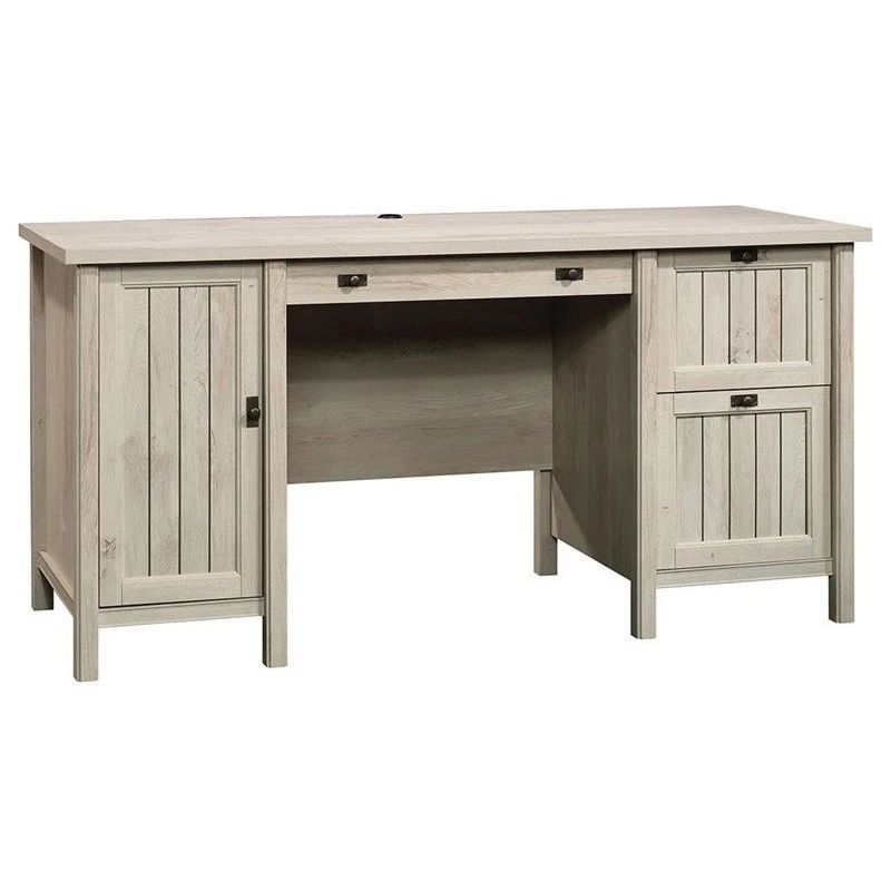 Sauder Costa Engineered Wood Computer Desk In Chalked Chestnut 3 Sauder Costa Engineered Wood Computer Desk In Chalked Chestnut