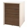 Atlin Designs 3 Drawer Filing Cabinet In White And Walnut