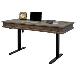 Martin Furniture Carson Sit/Stand Height Adjustable Desk In Weathered Dove -Boraam Industries Shop 6c3180d70c1937bf 9364 w800 h800 b1 p0
