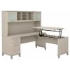 Bush Business Furniture Somerset 72W Sit To Stand L Desk With Hutch In Sand Oak - Engineered Wood -Boraam Industries Shop 6c41c36800ee6cd4 5073 w800 h800 b1 p0