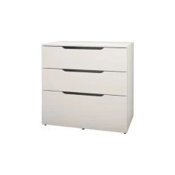 Atlin Designs 3 Drawer File Cabinet In White And Melamine