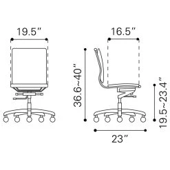 Zuo Modern Contemporary Lider Plus Armless Office Chair, White -Boraam Industries Shop 6db1ae5000f5c836 5240 w800 h800 b1 p0