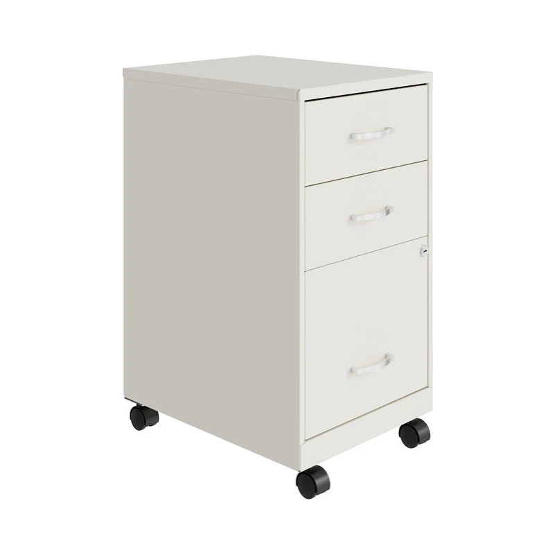 Hirsh Industries LLC Space Solutions 18in 3 Drawer Metal Mobile Cabinet Ball Bearing Slide White 3 Hirsh Industries LLC Space Solutions 18in 3 Drawer Metal Mobile Cabinet Ball Bearing Slide White
