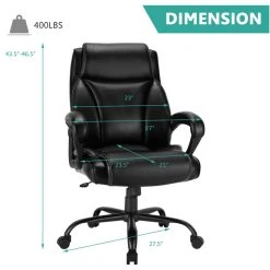 Costway 400 LBS Big & Tall Leather Office Chair Adjustable High Back Task Chair 11 Costway 400 LBS Big & Tall Leather Office Chair Adjustable High Back Task Chair -Boraam Industries Shop 6e11ed8e00cc7a5f 9271 w800 h800 b1 p0