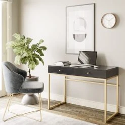 Belleze 42" Home Office Writing Computer Desk Console Table, Black 9 Belleze 42" Home Office Writing Computer Desk Console Table, Black -Boraam Industries Shop 6e21463e01556d93 8383 w800 h800 b0 p0