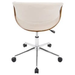 LumiSource Curvo Office Chair, Walnut And Cream -Boraam Industries Shop 6f61e13b088ba966 5754 w800 h800 b1 p0