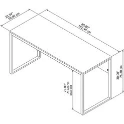 Bush Business Furniture Bush Furniture Latitude 60W Writing Desk In Rustic Brown -Boraam Industries Shop 709126340cab5053 3330 w800 h800 b1 p0