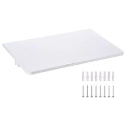 Yescom Wall Mounted Floating Folding Computer Desk, White