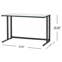 GDFStudio GDF Studio Mumford Glass Computer Desk -Boraam Industries Shop 7161f5ef02314e56 9902 w800 h800 b1 p0