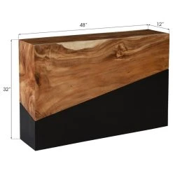Phillips Collection Geometry Console Table, Black/Brown -Boraam Industries Shop 719135ab0f220980 6489 w800 h800 b1 p0
