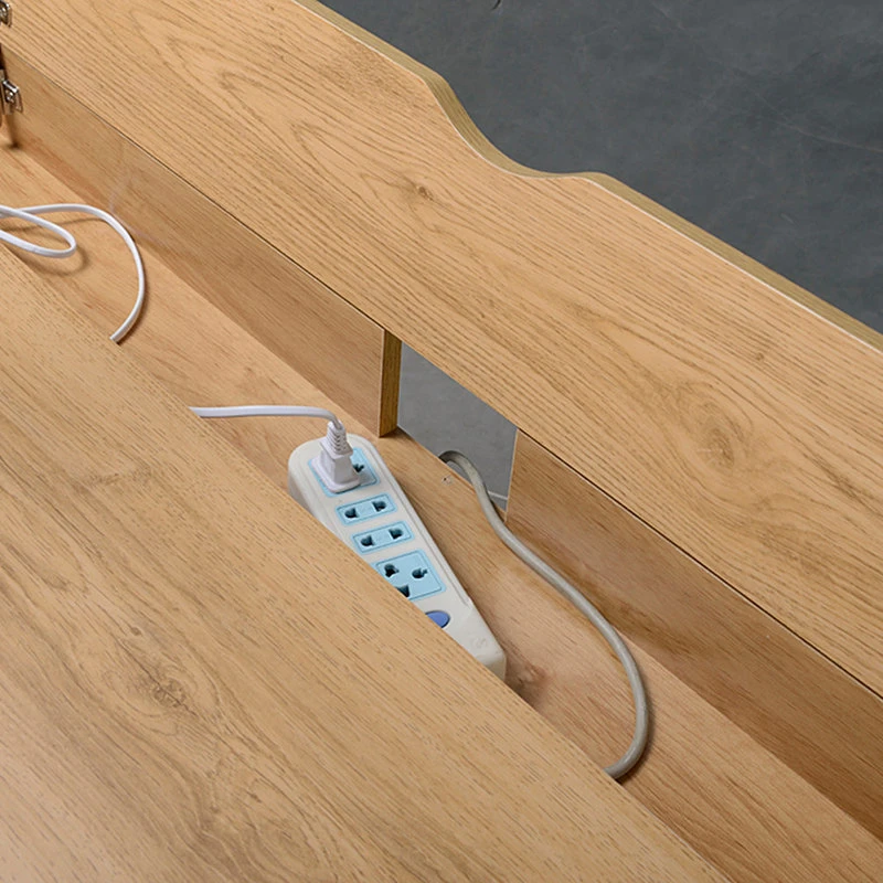 Rta Products- L Techni Mobili Workstation With Cord Management And Storage, Pine 10 Rta Products- L Techni Mobili Workstation With Cord Management And Storage, Pine - Image 8