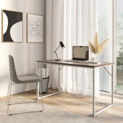 Belleze Barton Industrial Computer Desk 47", Dark Walnut -Boraam Industries Shop 72c18757015128ec 7944 w800 h800 b0 p0