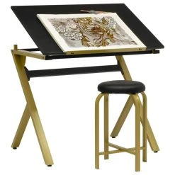 Studio Designs Stellar Drawing Table With 36" Wide Adjustable Top And Padded Stool -Boraam Industries Shop 7311eca1010177a1 2092 w800 h800 b1 p0