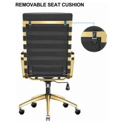 LUXMOD® Gold Office Chair, Ergonomic Desk Chair,Modern Executive Chair, Gold Black -Boraam Industries Shop 73a125390f9615af 8055 w800 h800 b1 p0
