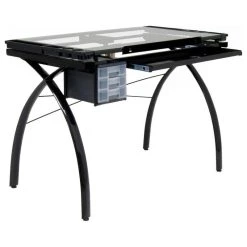 Studio Designs Futura Craft Station, Black And Clear Glass 10 Studio Designs Futura Craft Station, Black And Clear Glass -Boraam Industries Shop 73a1e510072112ae 2119 w800 h800 b1 p0