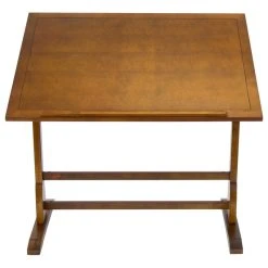 Studio Designs Elegant Distressed Vintage Drafting Table, Rustic Oak, 42"x30"