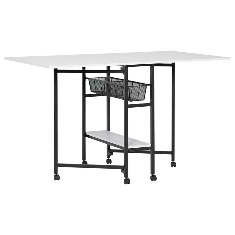 Studio Designs Sew Ready Cutting Table With Baskets 36" Fixed Height In Charcoal, White 6 Studio Designs Sew Ready Cutting Table With Baskets 36" Fixed Height In Charcoal, White - Image 4