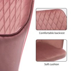 Duhome Elegant Lifestyle Mid-Century Diamond Quilted Desk Chair, Pink With Silver Base -Boraam Industries Shop 76c1a941006ebd57 4694 w800 h800 b0 p0