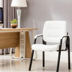 Btexpert Keith Leather Reception Chair, Black, White -Boraam Industries Shop 7751f1e50acd313f 0911 w800 h800 b0 p0