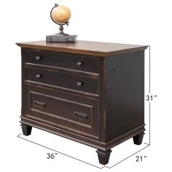 EFurnish Vintage File Cabinet, Tapered Legs And 3 Storage Drawers With Side Lock, Brown -Boraam Industries Shop 7781998e02a9179b 0428 w800 h800 b1 p0