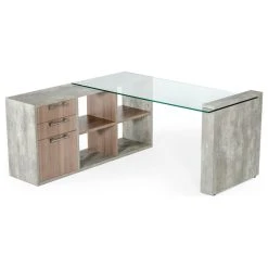 Vig Furniture Inc. Nova Domus Boston Modern Glass And Concrete Reversible Desk -Boraam Industries Shop 78f12b6c0e6b22fc 6110 w800 h800 b1 p0