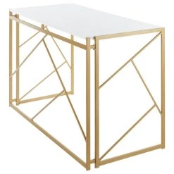 Lumisource Folia Contemporary Desk With Gold Metal And White MDF OFD-FOLIA AUW 9 Lumisource Folia Contemporary Desk With Gold Metal And White MDF OFD-FOLIA AUW -Boraam Industries Shop 7b81a9aa0f0fdd89 0708 w800 h800 b1 p0