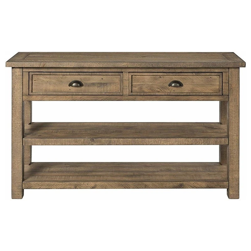Martin Svensson Home Saltoro Sherpi Coastal Style Rectangular Wooden Console Table With 2 Drawers 4 Martin Svensson Home Saltoro Sherpi Coastal Style Rectangular Wooden Console Table With 2 Drawers - Image 2