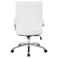 Office Star Products Executive Mid-Back Chair, White -Boraam Industries Shop 7d91af6908da841a 7449 w800 h800 b1 p0