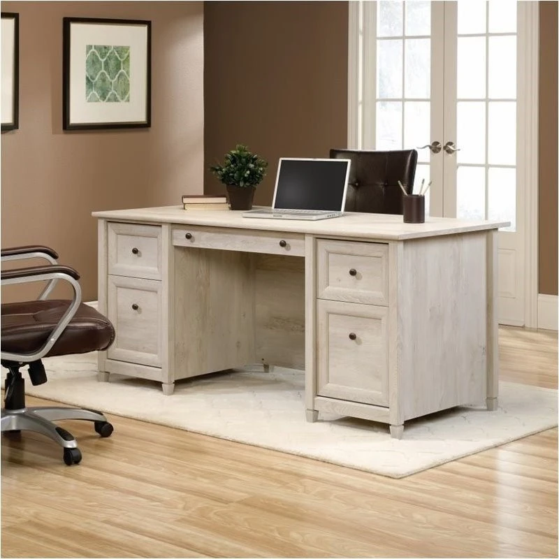 Pemberly Row Executive Desk In Chalked Chestnut 4 Pemberly Row Executive Desk In Chalked Chestnut - Image 2