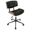 LumiSource Lombardi Height Adj. Office Chair, Walnut And Black -Boraam Industries Shop 7e7129e80becb9a4 7289 w800 h800 b1 p0
