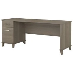 Bush Business Furniture Bush Furniture Somerset 72W Office Desk With Drawers In Ash Gray
