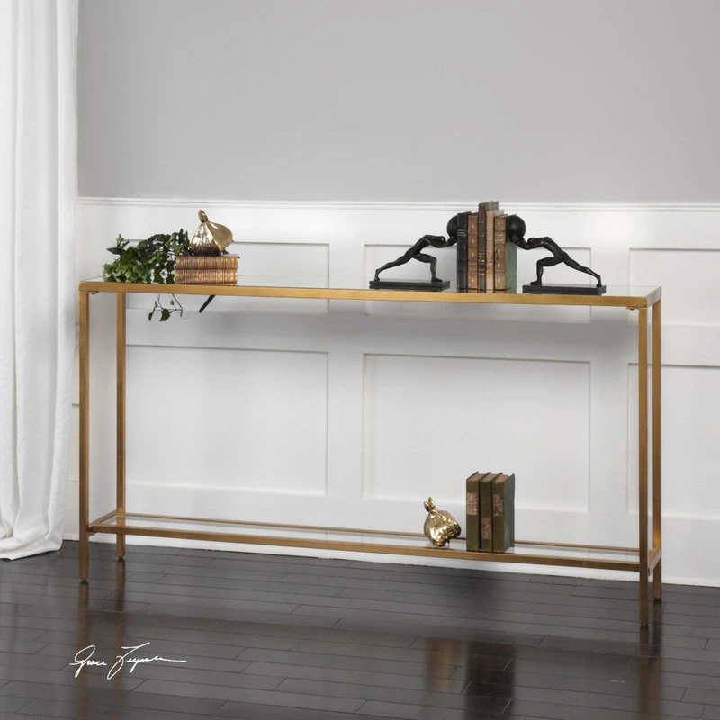 Uttermost Hayley Gold Console Table 3 Uttermost Hayley Gold Console Table