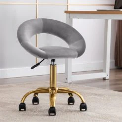 Duhome Elegant Lifestyle Open-Back Salon Spa Rolling Stool, Grey-Velvet 10 Duhome Elegant Lifestyle Open-Back Salon Spa Rolling Stool, Grey-Velvet -Boraam Industries Shop 7f91755300960562 6459 w800 h800 b0 p0