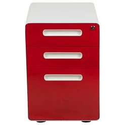 Offex 3-Drawer Filing Cabinet With Letter/Legal Drawer, White With Red Faceplate -Boraam Industries Shop 7fc12aa00eb024b1 9618 w800 h800 b1 p0