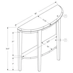 Monarch Specialties Accent Table, Console, Entryway, Narrow, Sofa, Bedroom, Laminate, Brown -Boraam Industries Shop 8001b45600784198 3915 w800 h800 b1 p0